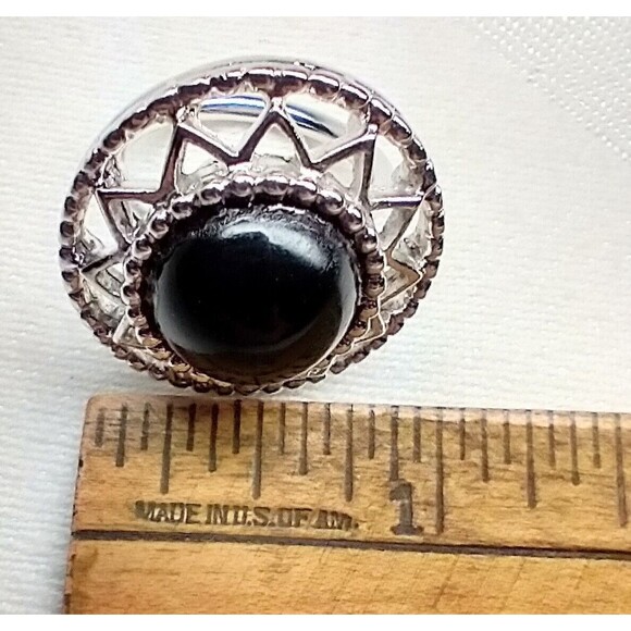 Onyx Tibetan Earrings & Sara Cov. Adjustable Ring - Picture 10 of 13